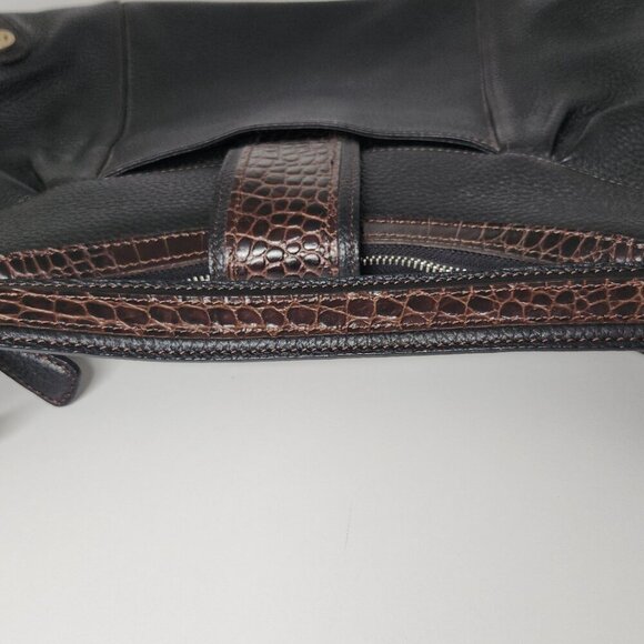 Vintage Brighton Pebble Leather Handbag Black/Brown - Picture 5 of 15